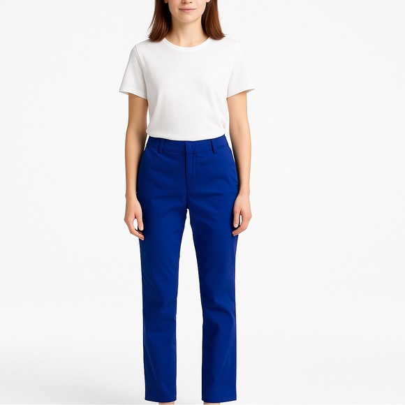 New York & Company Womens Super Comfy Flat Front Stretch Trousers Pants, Size 6 - Picture 1 of 9